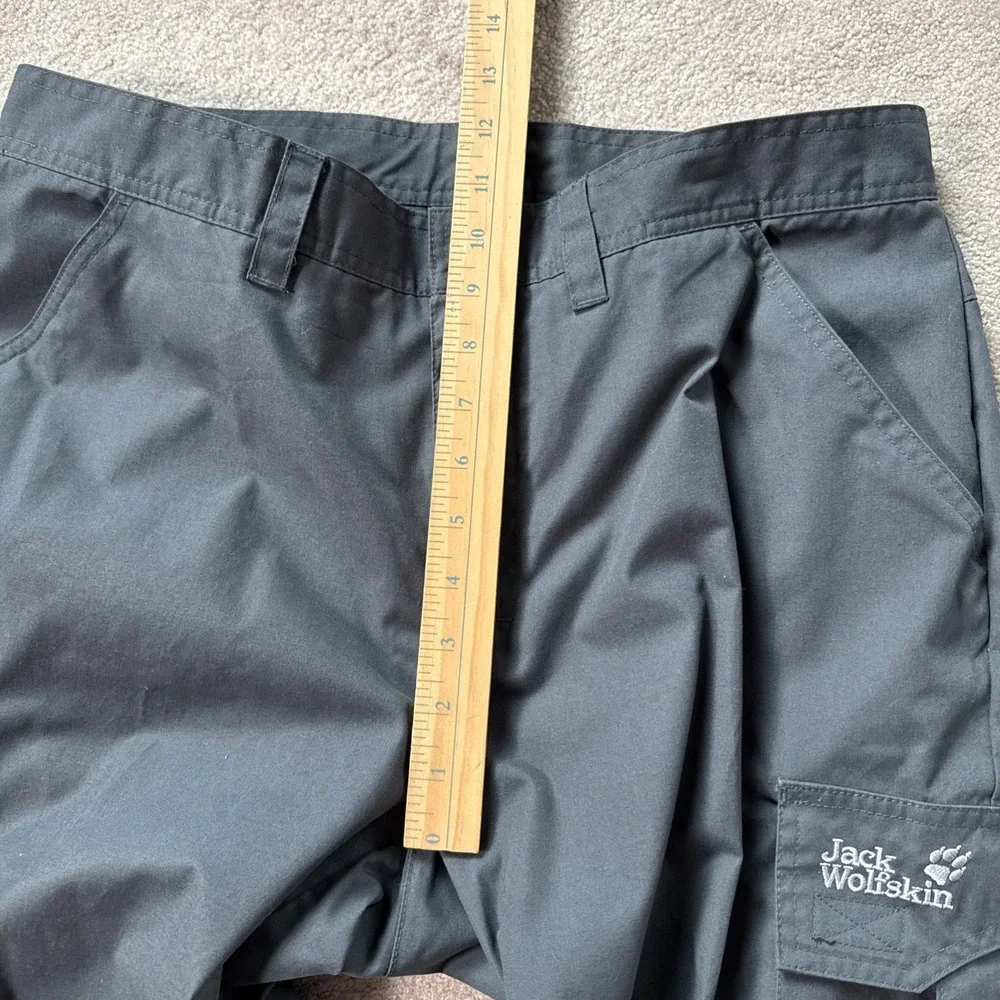 Jack Wolfskin Outdoor Cargo Pants Green Men's 34X31 Adjustable Ankle Camp Hike